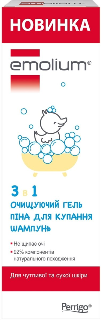 Гель-піна-шампунь Emolium 3в1 для тіла та волосся, 400 мл