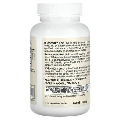 Інозитолгексафосфат Jarrow Formulas IP6 Inositol Hexaphosphate 500 мг вег. капсули №120