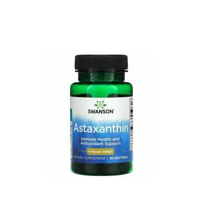 Астаксантин Swanson Astaxanthin 4 мг, 60 гелевих капсул
