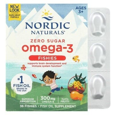 Омега-3 Nordic Naturals Omega-3 Fishies 300 мг, з фруктовим смаком жувальні пастилки №36