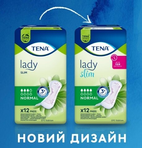 Прокладки урологічні Tena Lady Slim Normal, 12 штук