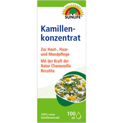 Концентрат ромашки Sunlife Kamillen-konzentrat для догляду за шкірою, волоссям та порожниною рота, 100 мл