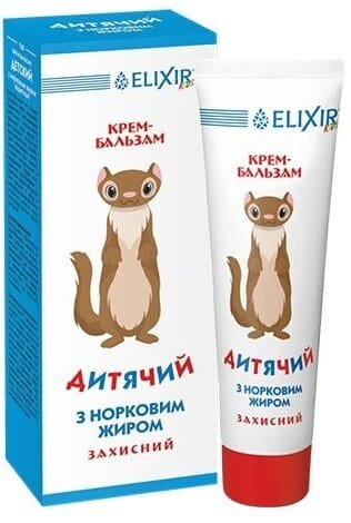Крем-бальзам Elixir Еліксир Дитячий з норковим жиром захисний, 75 мл