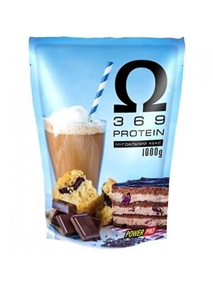 Суміш сироваткових білків Power Pro Protein Omega 3 6 9, Мигдальний кекс, 1 кг