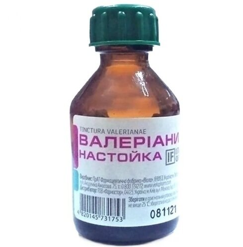 Валеріани настойка по 25 мл у флак.