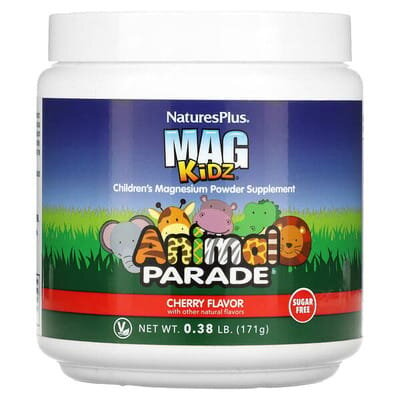 Магній для дітей Nature's Plus Animal Parade Children's Magnesium без цукру, вишня, порошок 171 г