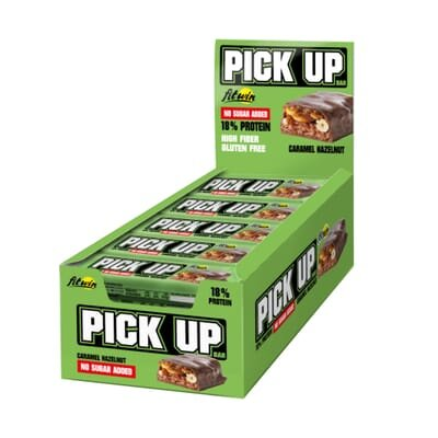 Батончик FitWin Pick Up Bar карамель-фундук, 24 шт. по 45 г