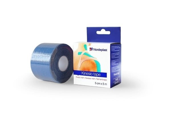 Кінезіо тейп Nordeplast 5 см х 5 м, синій