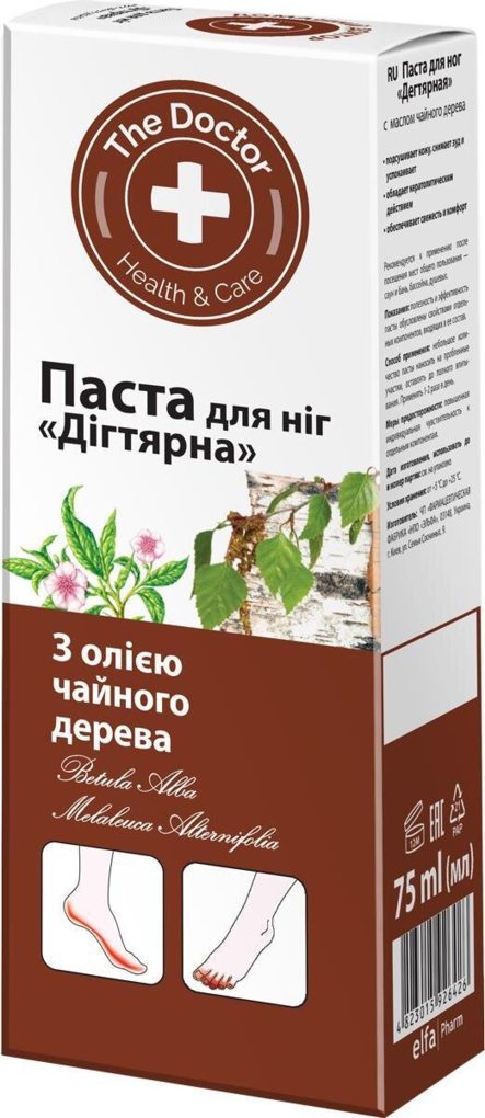 Паста для ніг The Doctor Дігтярна з олією чайного дерева, 75 мл