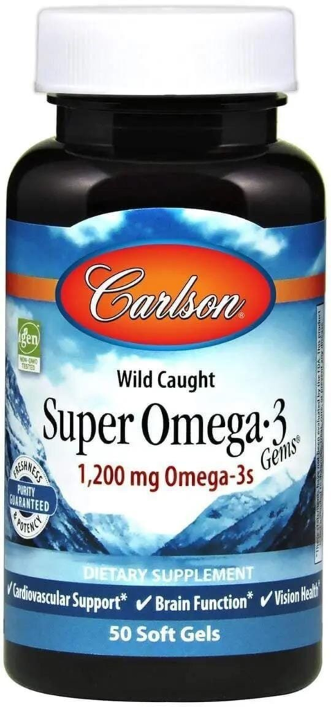 Омега-3 Carlson Labs Super Omega-3 1200 мг, 50 капсул