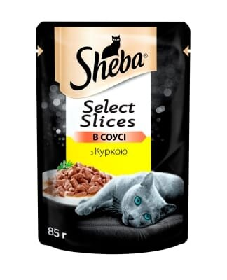 Корм вологий для кішок Sheba 8639 курка в соусі, 85 г