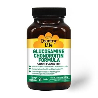 Глюкозамін та хондроїтин Country Life Glucosamine Chondroitin Formula для відновлення зв'язок, 90 капсул