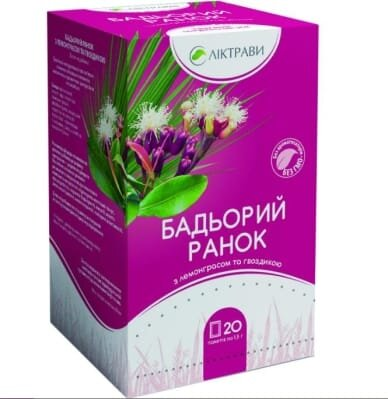 Фіточай Бадьорий ранок тонус з ароматом цитрусових та гвоздики по 1,5 г №20 у філ.-пак.