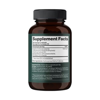 Кордіцепс Mind Shi Cordyceps Mushroom 1000 мг вег. капсули №60