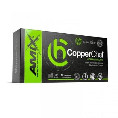 Добавка Amix Nutrition ChelaZone CopperChel Copper Bisglycinate Chelate, 90 веганських капсул