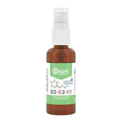 Вітаміни Д3, К2 та К1 Stark Pharm D3-K2-K1 рідкий екстракт, 50 мл