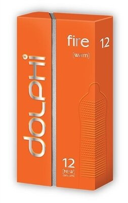 Презервативи Dolphi Lux Fire warm з розігріваючим ефектом для жінок, 12 штук