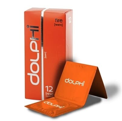 Презервативи Dolphi Lux Fire warm з розігріваючим ефектом для жінок, 12 штук