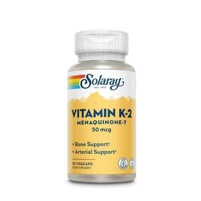 Вітамін К-2 (МК7) Solaray Vitamin К-2 50 мкг, 30 веганських капсул