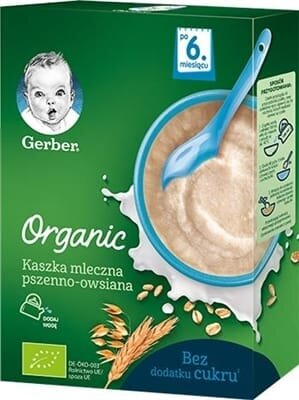 Каша молочна Gerber Organic пшенично-вівсяна для дітей з 6 місяців, 240 г