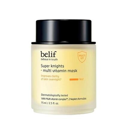 Маска для обличчя Belif Super Knights Multi Vit нічна мультивітамінна, 75 мл