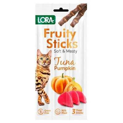 Ласощі для котів Lora Fruity Sticks жувальні з тунцем і гарбузом, 3 палочки по 5 г