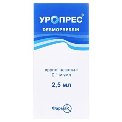Уропрес краплі наз. 0.1 мг/мл по 2.5 мл у флак.