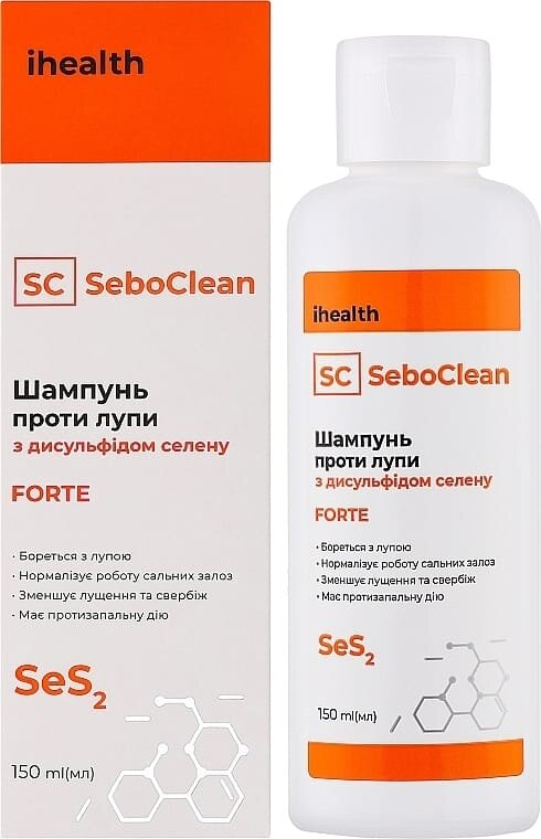 Шампунь Ihealth SeboClean Forte з дисульфідом селену проти лупи, 150 мл