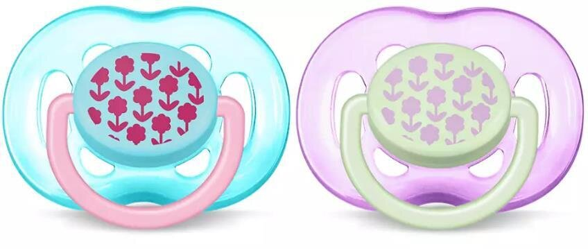 Пустушка силіконова Philips Avent Freeflow SCF172/22 ортодонтична дихаюча, 6-18 місяців, 2 шт