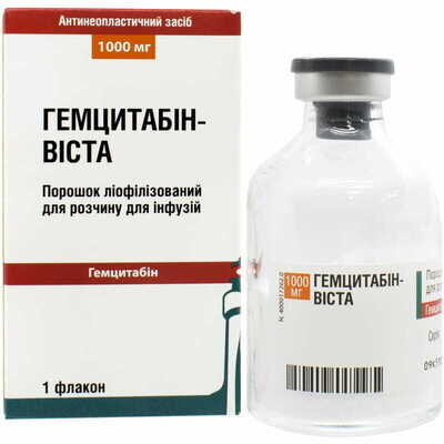 Гемцитабін-Віста порошок ліоф. для р-ну д/інф. по 1000 мг №1 у флак.