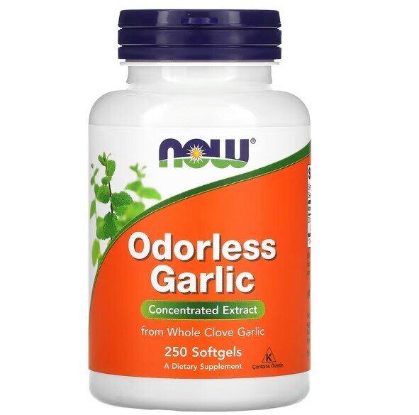 Часник NOW Odorless Garlic м'які капсули №250