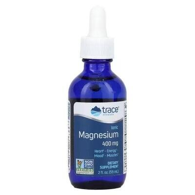 Магній іонізований Trace Minerals Ionic Magnesium 400 мг у краплях, 59 мл