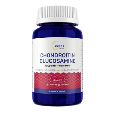 Хондроїтин та глюкозамін Sunny Caps Chondroitin та Glucosamine Powerful, 60 капсул