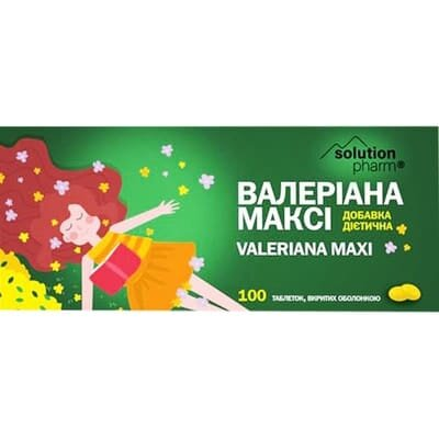 Валеріана максі Solution Pharm табл. по 30 мг №100