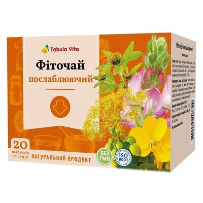 Фіточай Цілюща Сила Табула Віта Послаблюючий по 1,5 г №20 у філ.-пак.