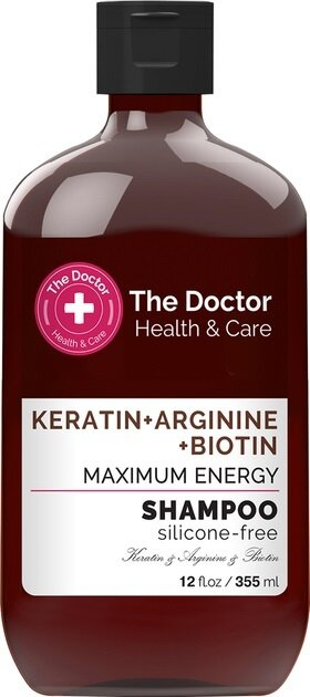 Шампунь The Doctor Максимальна енергія з кератином, аргініном, біотином, 355 мл