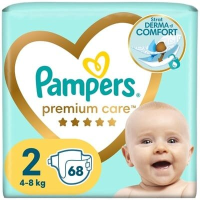Підгузки дитячі Pampers Premium Care розмір 2, 4-8 кг, 68 шт