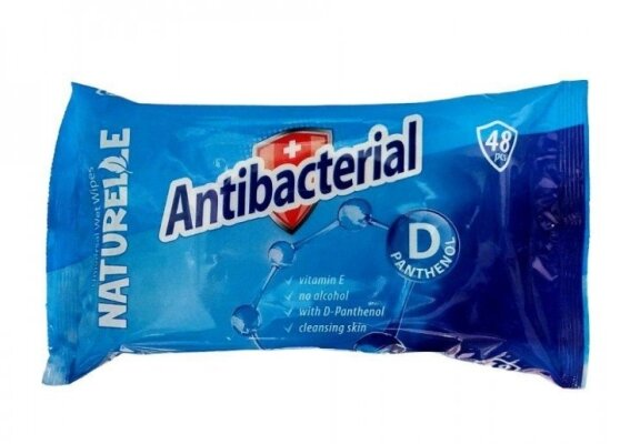 Серветки вологі Naturelle Antibacterial з D-пантенолом, 48 шт