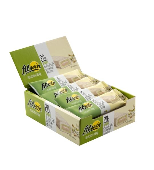 Батончик FitWin протеїновий з начинкою фісташковий крем, 12 шт по 60 г