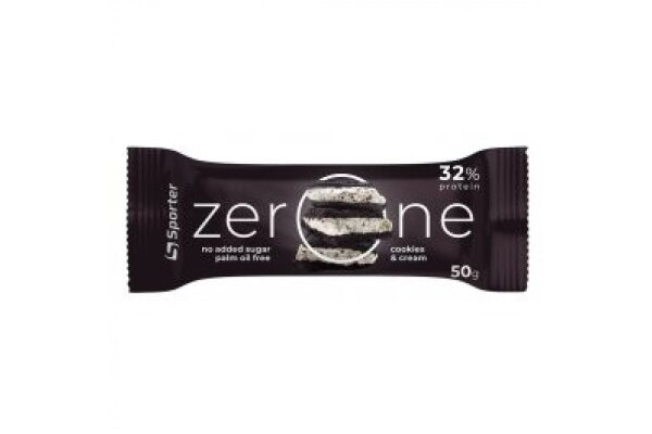 Батончик протеїновий Sporter Zero One Cookies Cream, 50 г