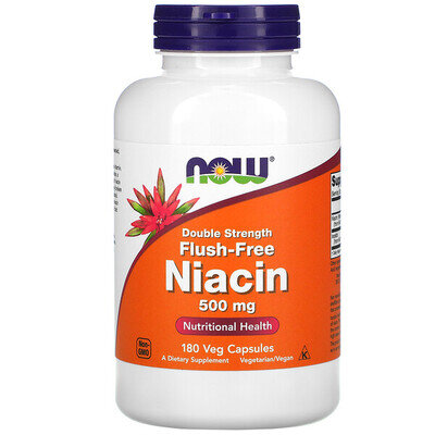 Ніацин NOW Flush-Free Niacin 500 мг вег. капсули №180