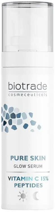 Сироватка для обличчя Biotrade Pure Skin з вітаміном С 15% та пептидами для сяяння шкіри, 30 мл