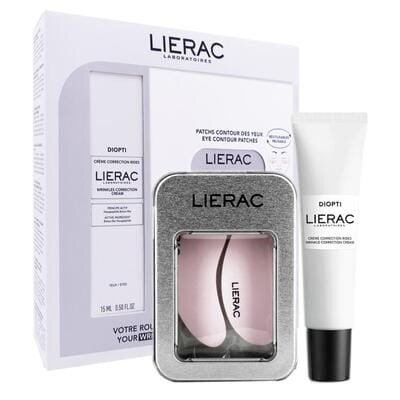 Набір Lierac Diopti (Крем навколо очей 15 мл + Багаторазові патчі)