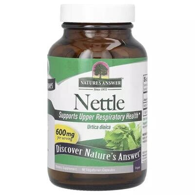 Кропива Nature's Answer Nettle 600 мг, 90 вегетарианских капсул
