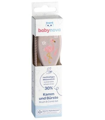 Щітка для волосся Baby-nova 33114-1 з синтетичної щетини для дівчаток
