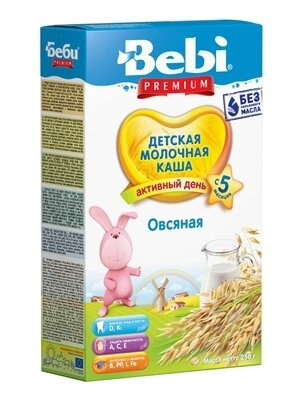 Каша молочна Bebi Premium Вівсяна, з 5 місяців, 200 г