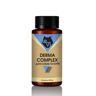 Дерма Комплекс для собак та котів LeVi 500 mg, 60 таблеток