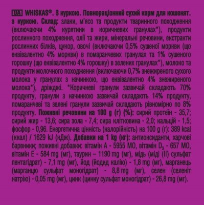 Корм сухий Whiskas для кошенят Курка, 300 г