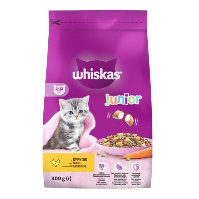 Корм сухий Whiskas для кошенят Курка, 300 г