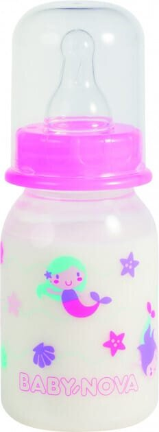 Пляшка Baby-Nova 46000 поліпропілен з декором для дівчинки, 125 мл